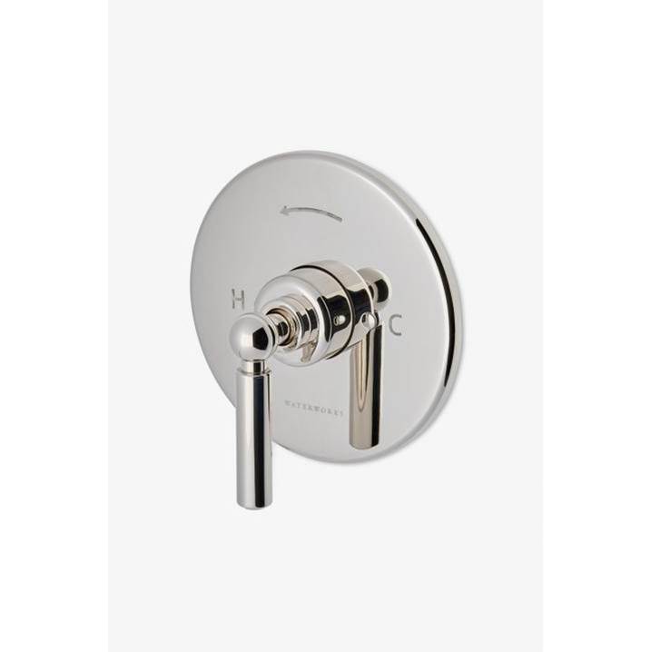Waterworks Studio COMMERCIAL ONLY Ludlow Volta Pressure Balance Control Valve Trim with Lever Handle in Gold PVD